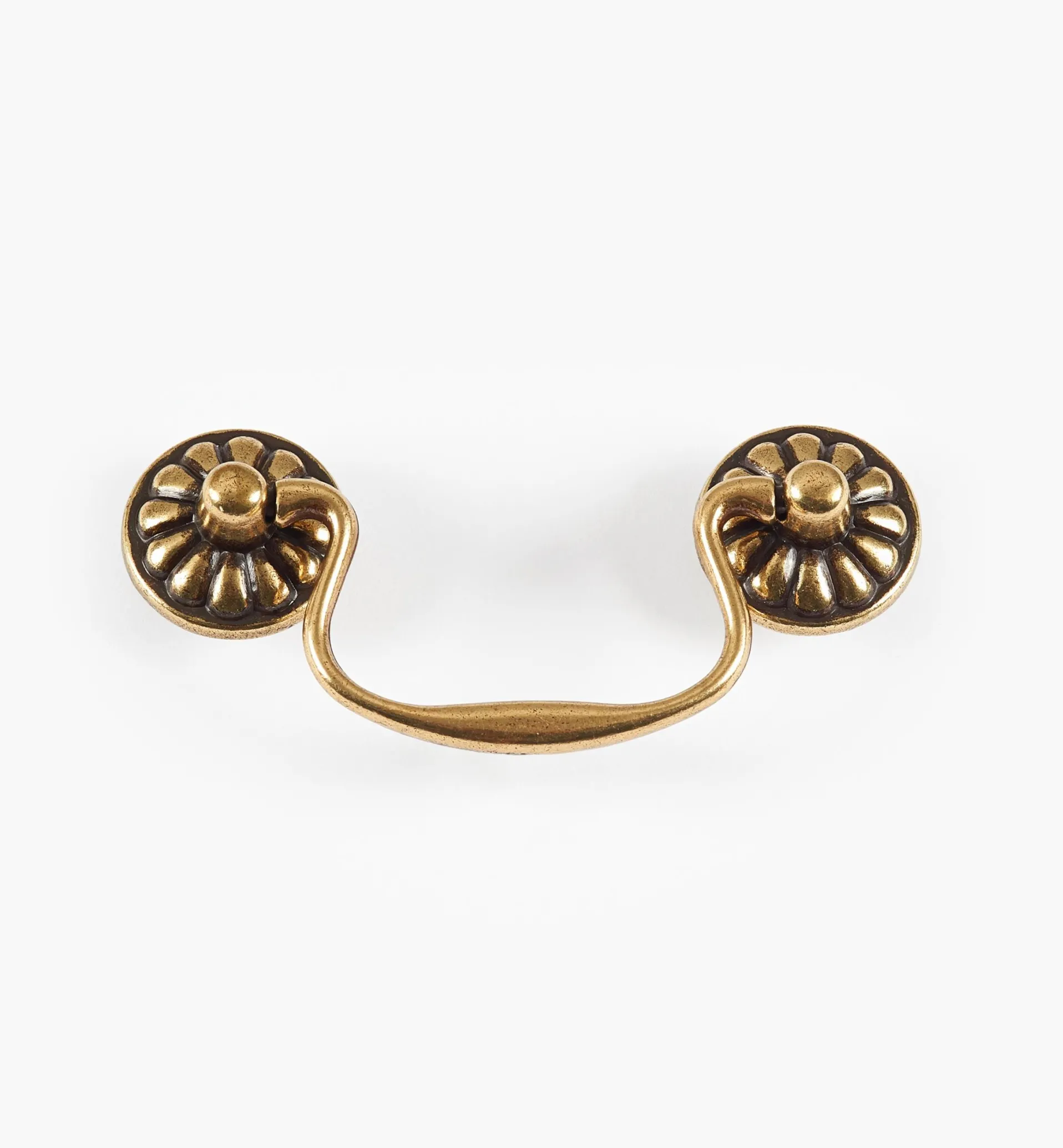 Lee Valley Antique Brass Petal Rosette Pull