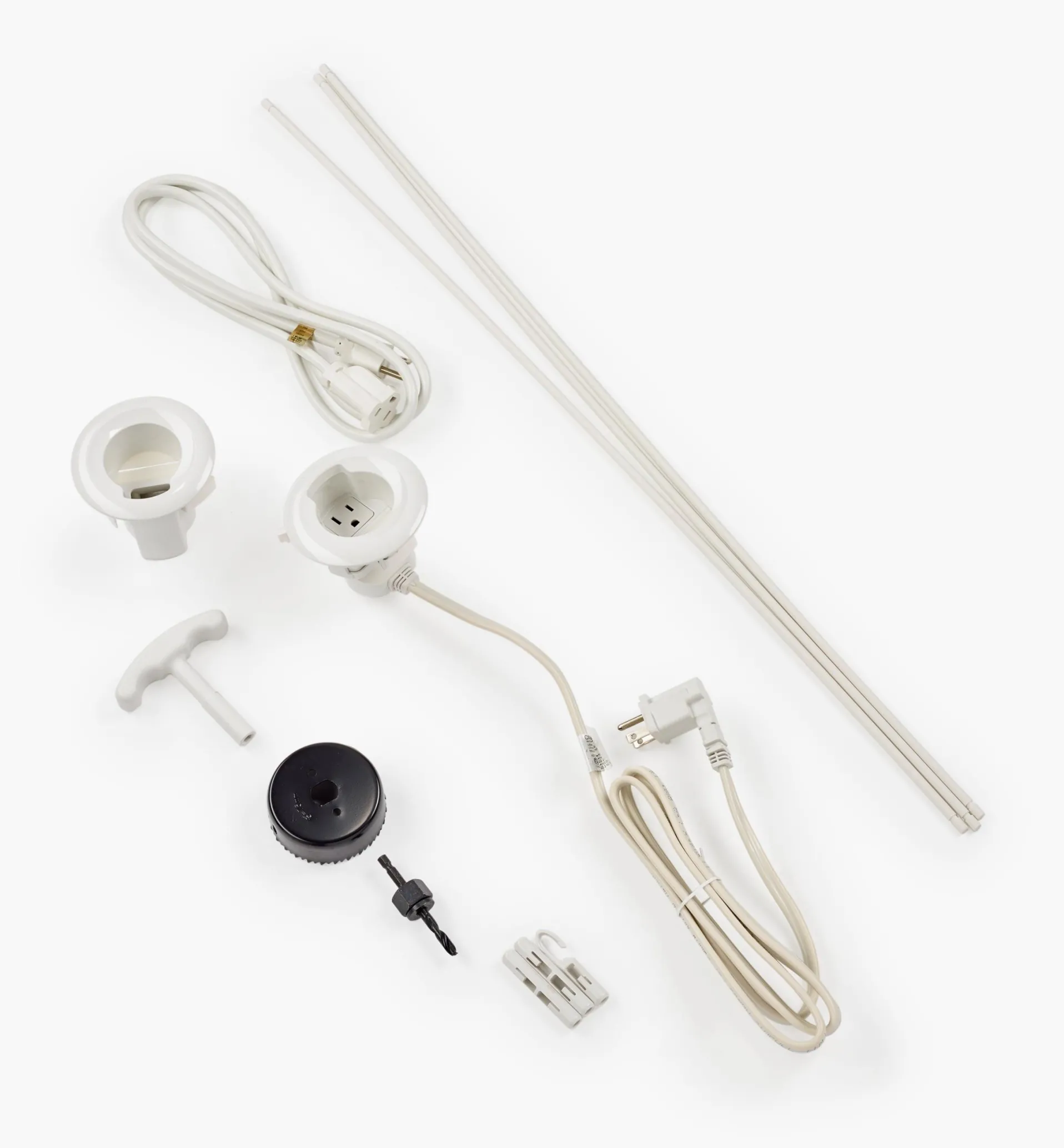 Lee Valley Cable Grommet Kit For Wall-Mounted Electronics