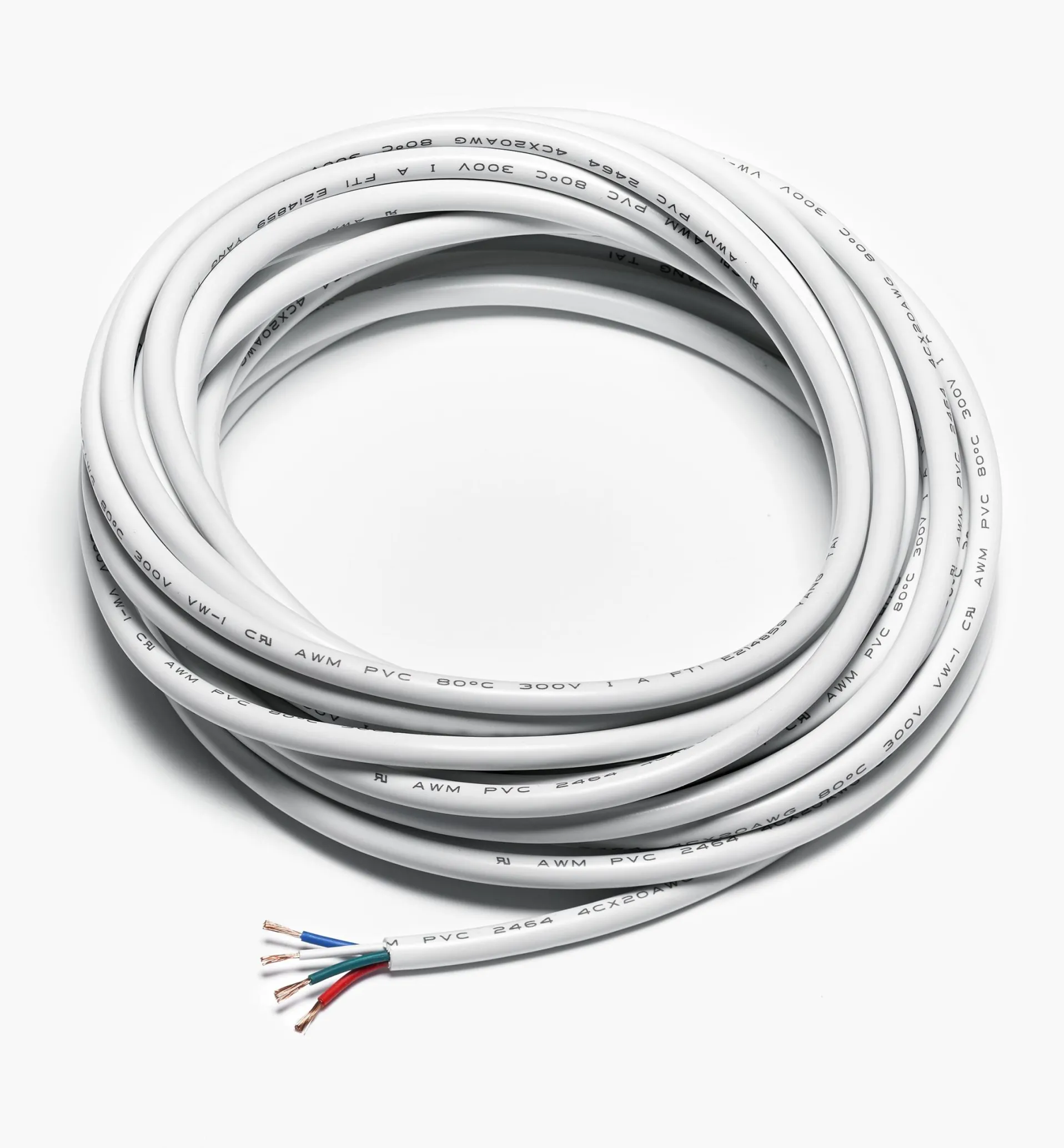 Lee Valley 20 Ga. Four-Conductor In-Wall Wire For Color-Controlled (RGB) LED Lighting (12V)