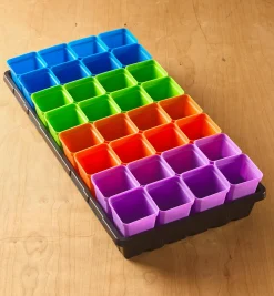Lee Valley 32-Pack Of 2 1/2" Multicolor Pots With Propagation Tray