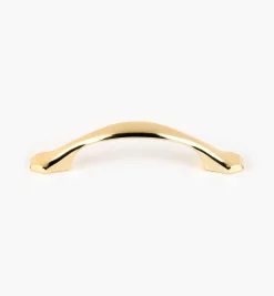 Lee Valley 4 1/4" Ultra-Bright Brass Finish Eclipse Pull