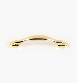 Lee Valley 4 1/4" Ultra-Bright Brass Finish Eclipse Pull