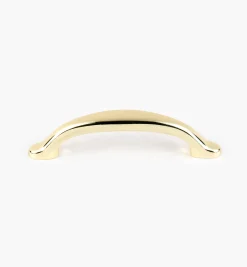 Lee Valley 4" Ultra-Bright Brass Finish Eclipse Pull